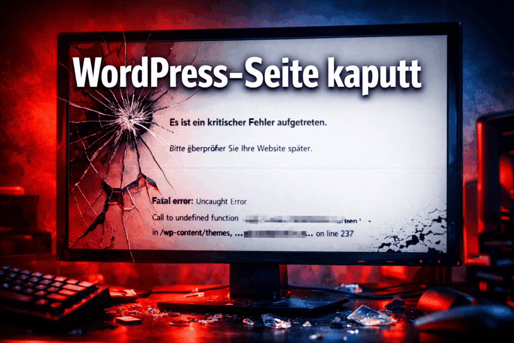 WordPress-Seite kaputt