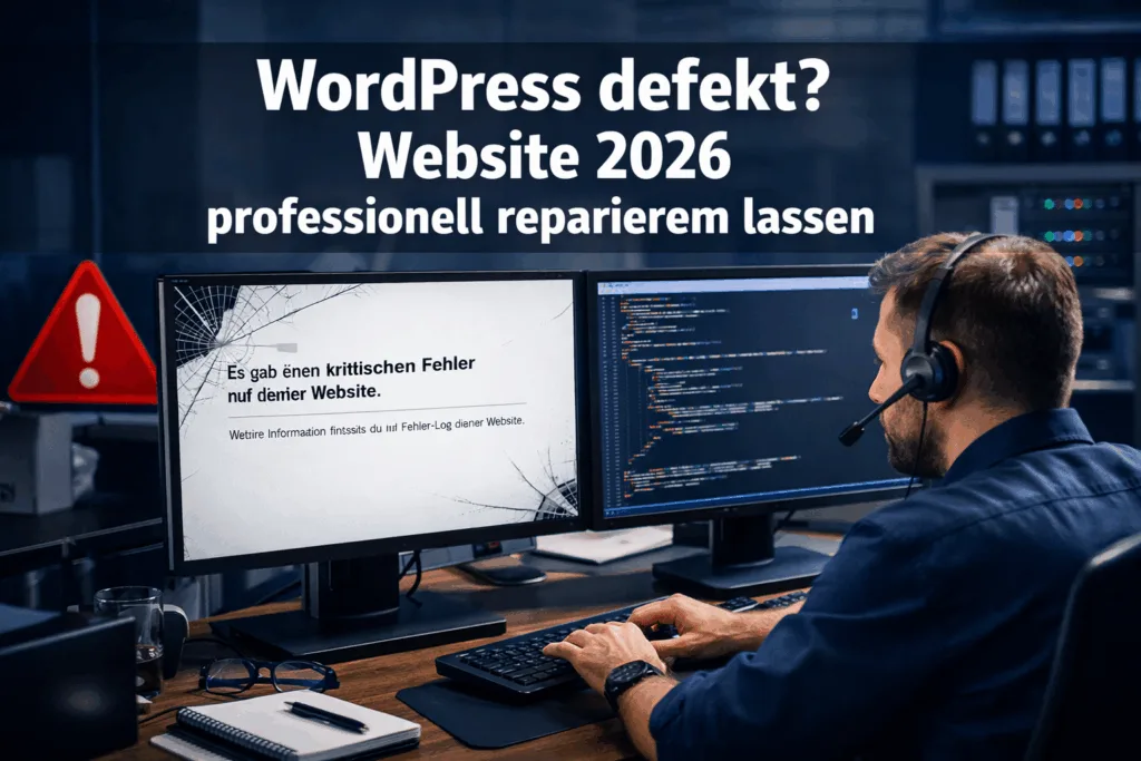 WordPress defekt? So lassen Sie Ihre Website 2026 in Deutschland professionell reparieren