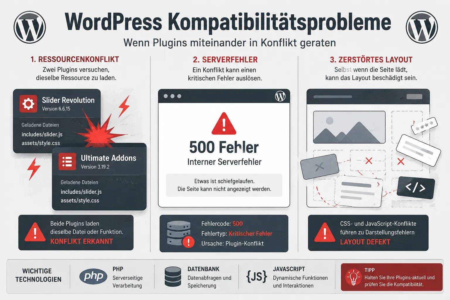 Wie erkenne ich, ob ein Plugin Fehler meine Website verursacht?