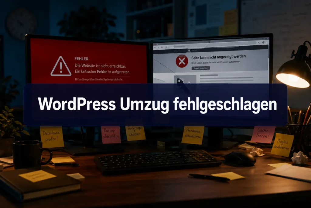 WordPress Umzug fehlgeschlagen: Häufige Migration-Fehler erkennen und reparieren
