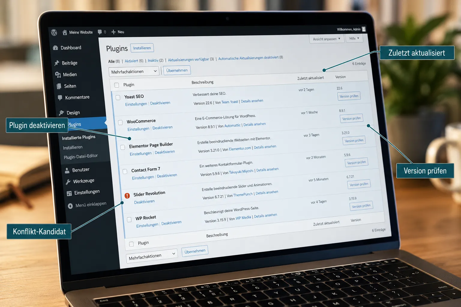 Beste Tools zur Überprüfung von WordPress-Plugin-Konflikten