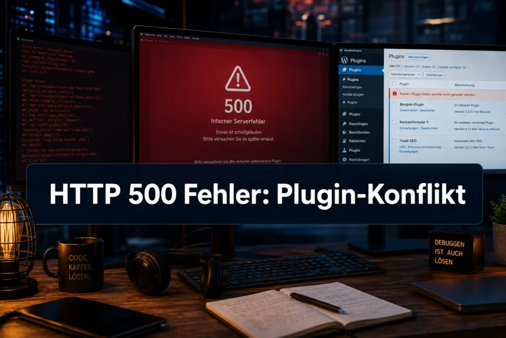 HTTP 500 Fehler durch Plugin-Konflikt in WordPress: So finden Sie den Verursacher ohne Downtime
