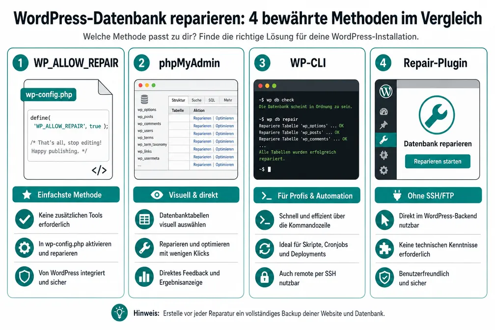 Ursachen von WordPress-Datenbankkorruption vermeiden
