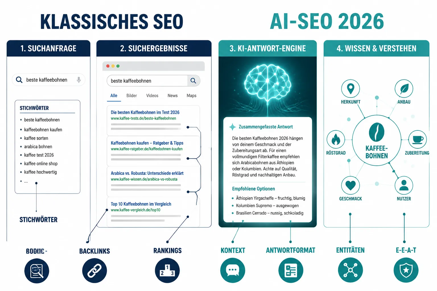 Was ist AI-Suchmaschinenoptimierung und wie unterscheidet sie sich von klassischem SEO?