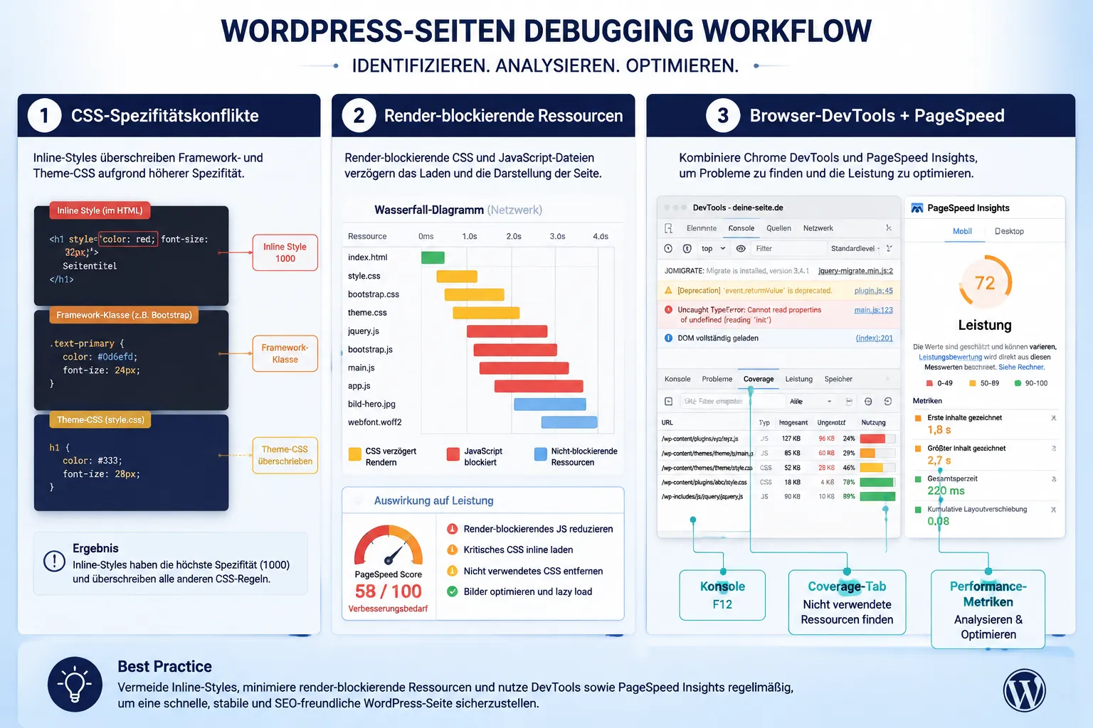 Was sind die häufigsten CSS-Fehler bei KI-generierten WordPress-Seiten?