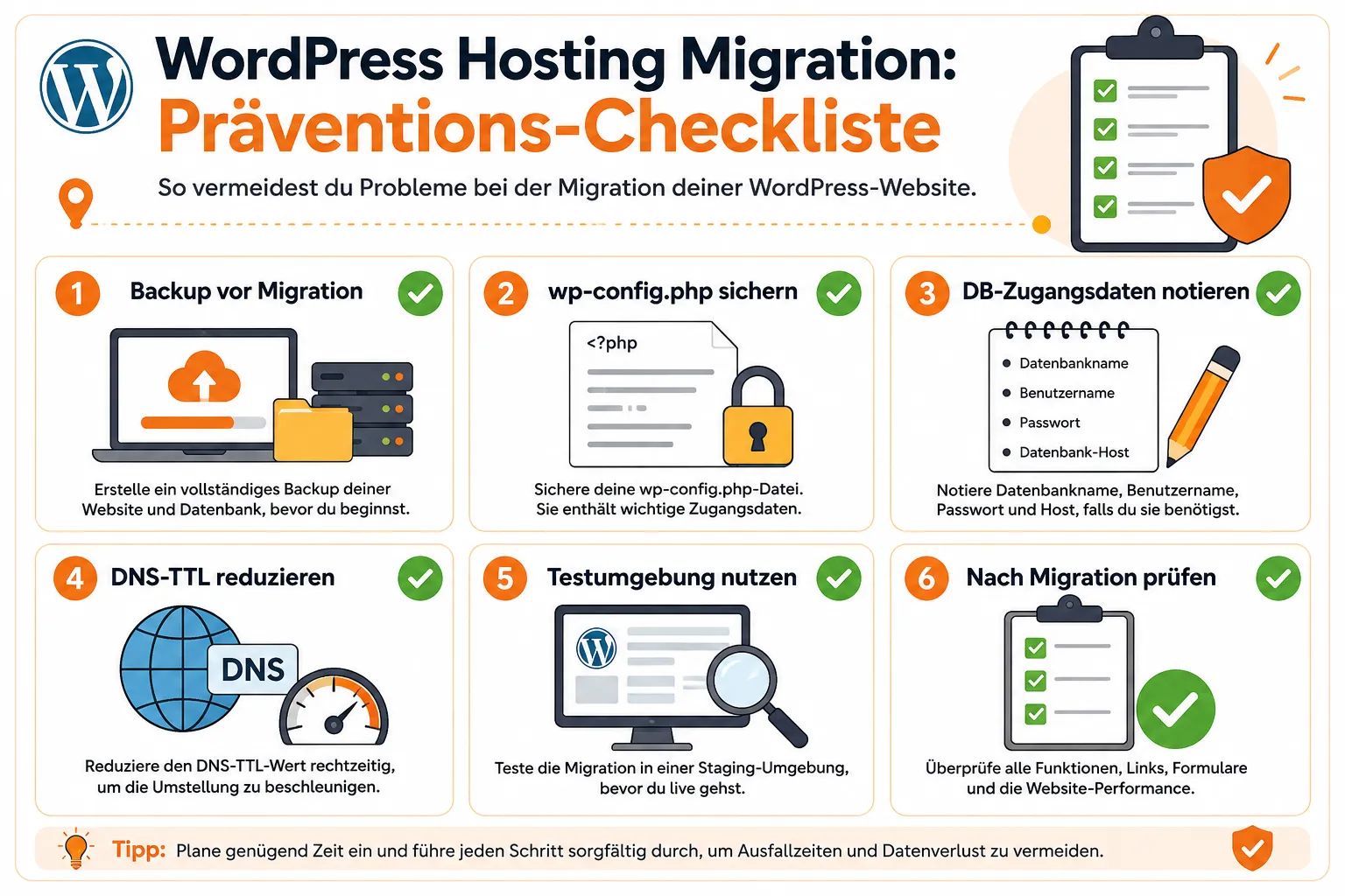 Wie verhindert man WordPress Datenbankfehler bei der nächsten Hosting-Migration?