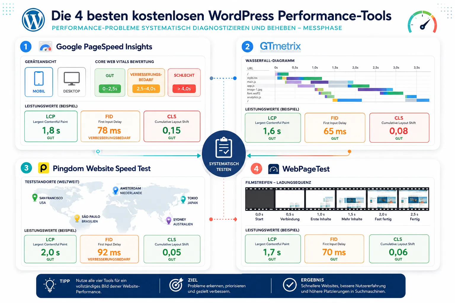 WordPress Performance-Test: Welche Tools sind kostenlos und wirklich hilfreich?