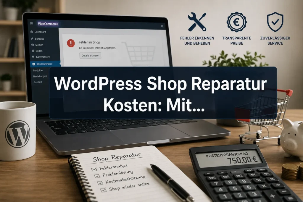 WordPress Shop Reparatur Kosten: Mit welchen Preisen Sie bei E-Commerce-Fehlern rechnen müssen