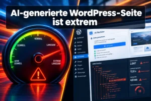 AI-generierte WordPress-Seite ist extrem langsam: Performance-Probleme durch KI-Content und Builder lösen