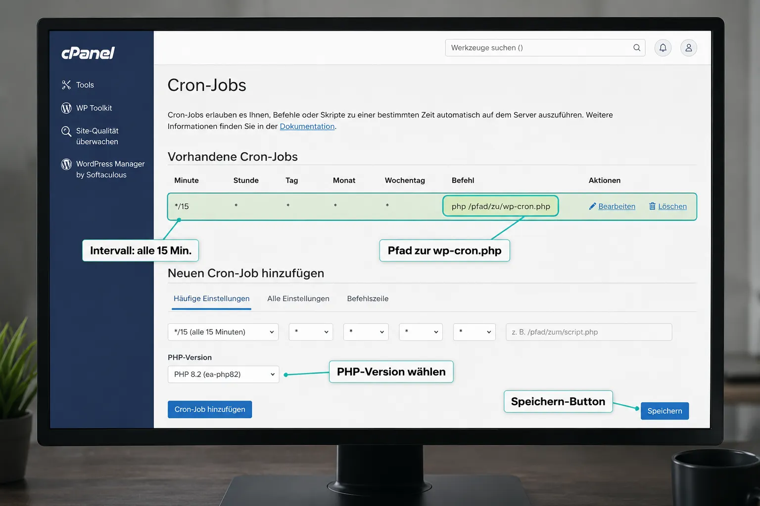 Wie richte ich einen echten System-Cron für WordPress ein?