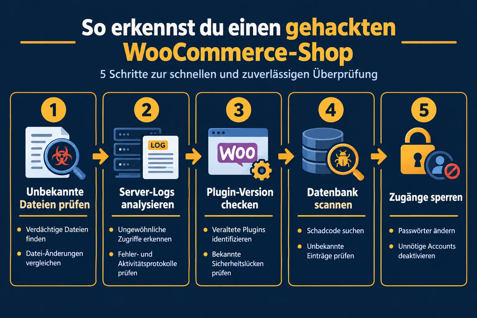 Woran erkennt man, ob der WooCommerce-Shop durch diesen Exploit gehackt wurde?