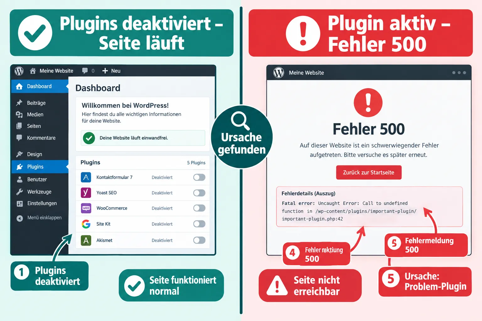 WordPress 6.9.4 Fehler 500 schnell beheben: Die Schritt-für-Schritt-Lösung