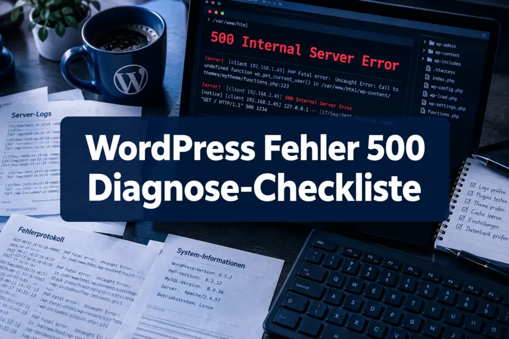 WordPress Fehler 500 Diagnose-Checkliste: So nutzen Sie Debug-Logs und Server-Logs effizient
