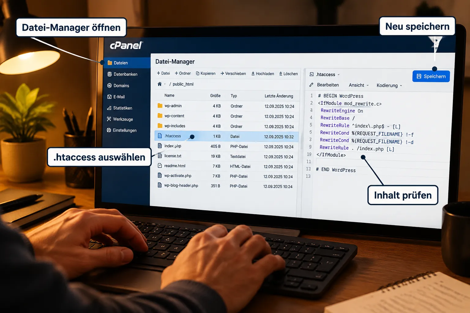 .htaccess-Datei als Ursache eines WordPress 500 Fehlers