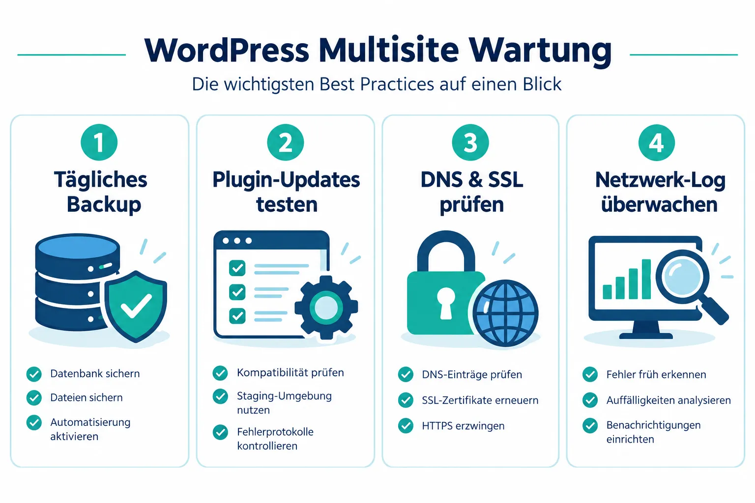 Best Practices fĂŒr WordPress Multisite Wartung und Backups