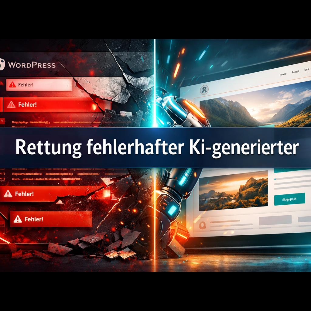 Rettung fehlerhafter KI-generierter WordPress-Seiten: Performance-, SEO- und Architektur-Reparatur