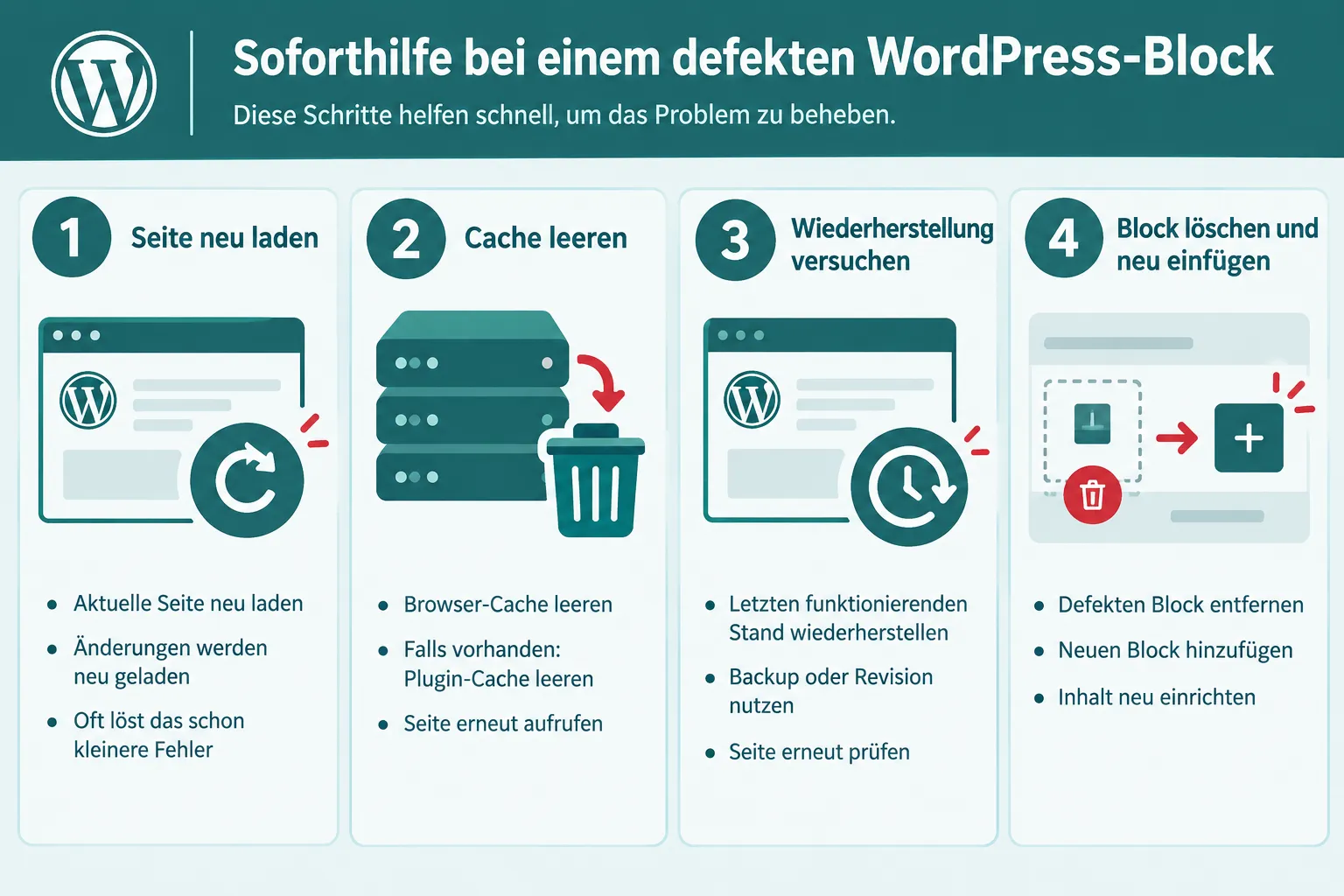 Soforthilfe: Den Editor wieder benutzbar machen