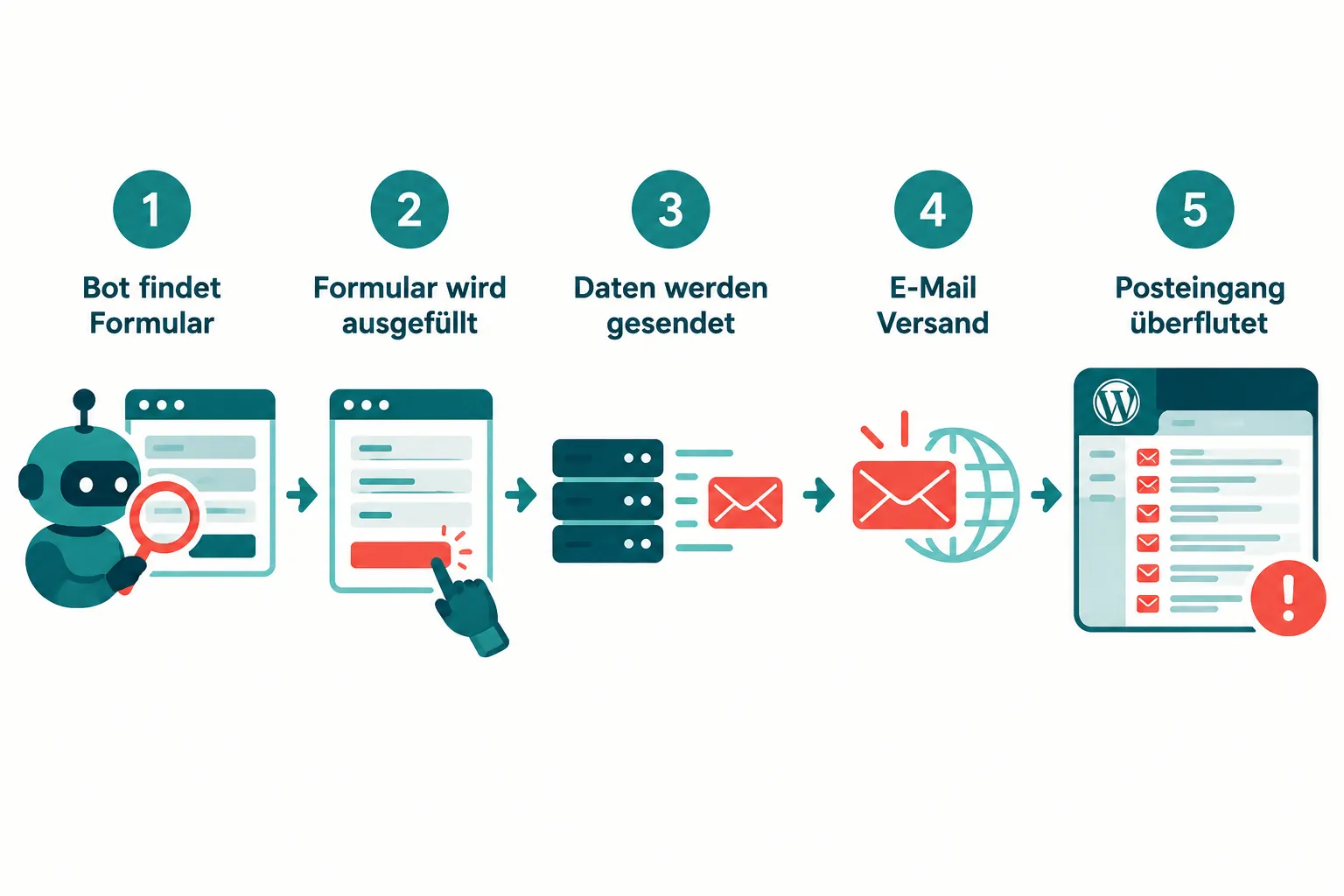 Wie unerwünschte Nachrichten über das Kontaktformular ins Postfach kommen
