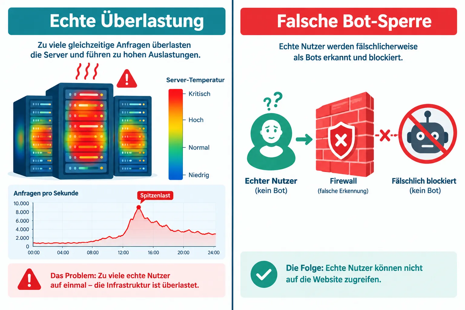 Wie unterscheiden sich Rate-Limiting und CDN-Sperren?