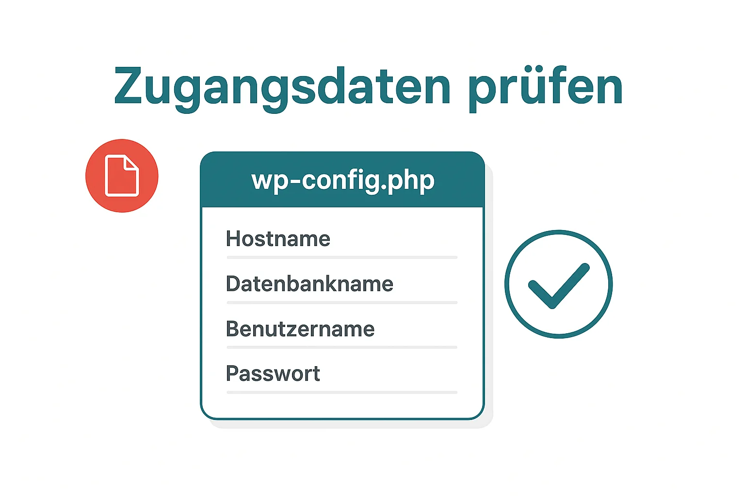 WordPress-Datenbank: Zugangsdaten in der Konfigurationsdatei prüfen