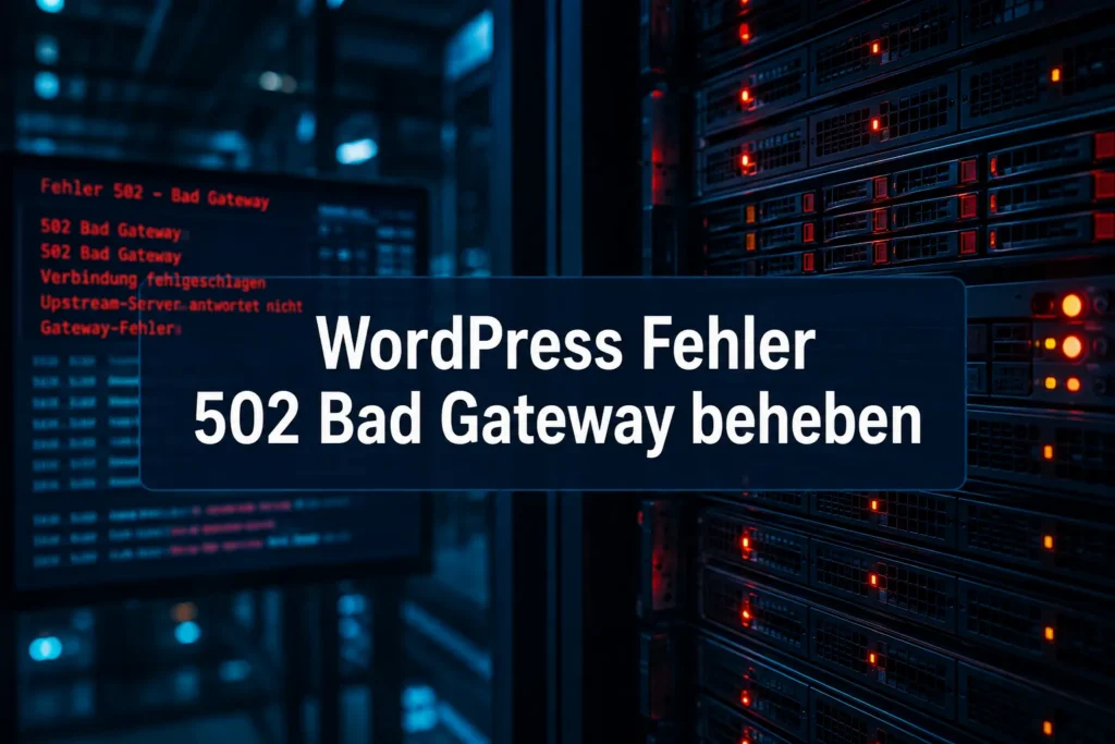 WordPress Fehler 502 Bad Gateway beheben: Ursachen zwischen Proxy, PHP-FPM und Hosting systematisch finden
