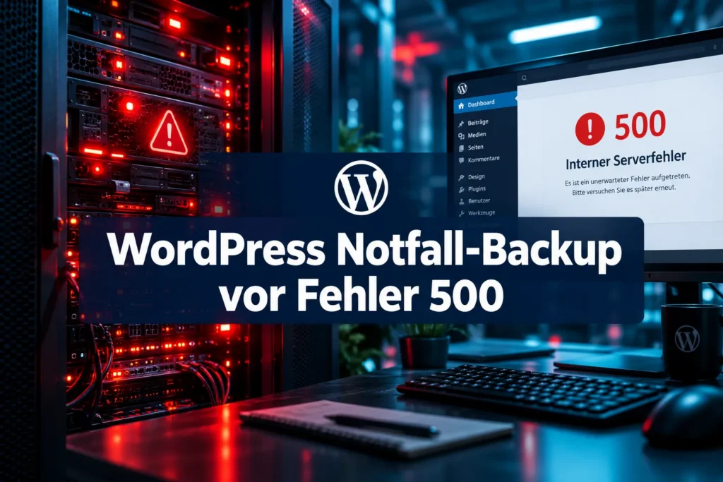 WordPress Notfall-Backup vor Fehler 500: Backup-Strategien für schnelle Recovery von Shops und KI-Seiten